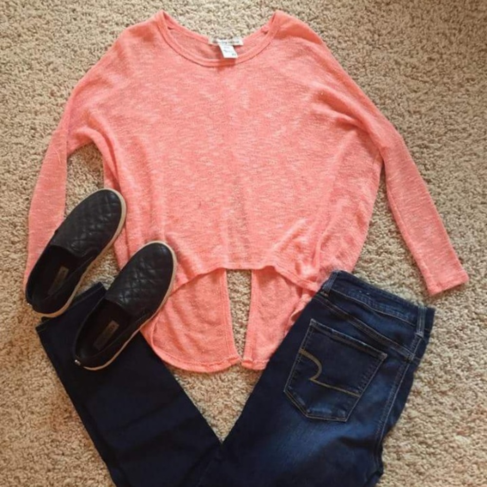 Peach light sweater shirt